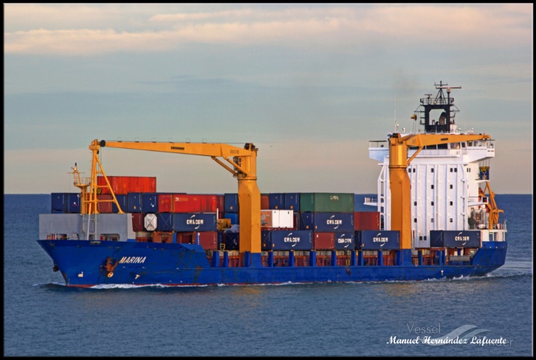 marina (General Cargo Ship) - IMO 9252864, MMSI 304461000, Call Sign V2CO4 under the flag of Antigua & Barbuda