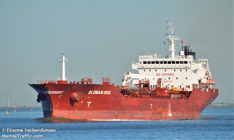 sloman hebe (Chemical/Oil Products Tanker) - IMO 9809784, MMSI 305265000, Call Sign V2GX2 under the flag of Antigua & Barbuda