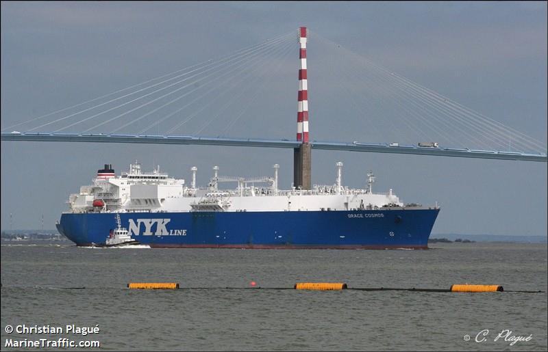 grace cosmos (LNG Tanker) - IMO 9323675, MMSI 311191000, Call Sign C6WT6 under the flag of Bahamas