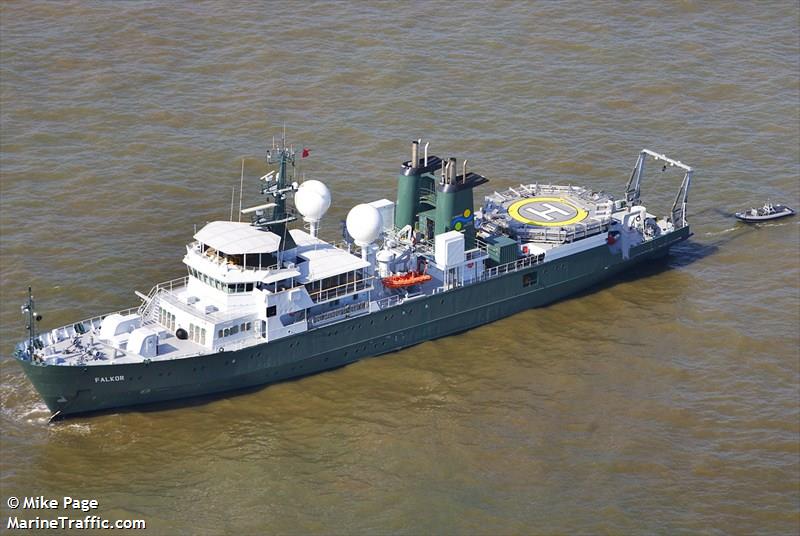 falkor (Research Vessel) - IMO 7928677, MMSI 319005600, Call Sign ZCYL5 under the flag of Cayman Islands