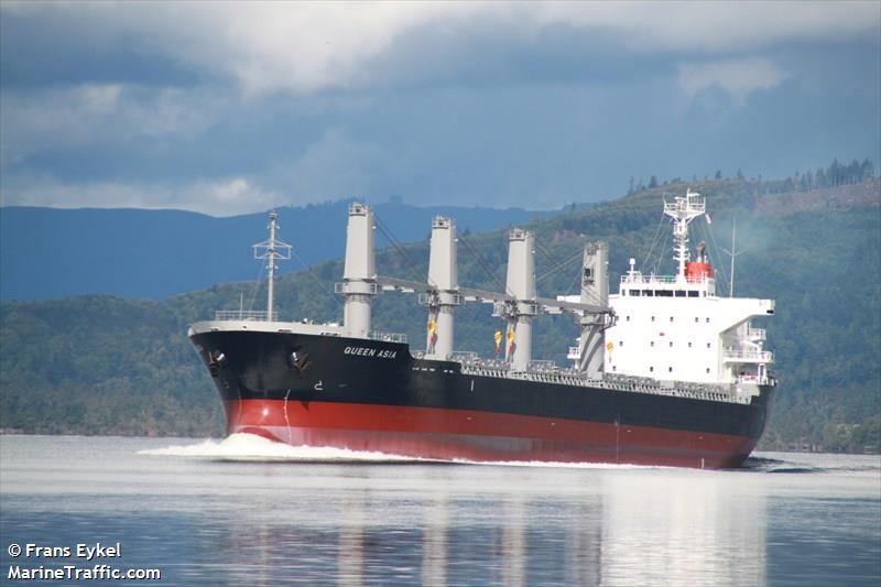 queen asia (Bulk Carrier) - IMO 9589736, MMSI 357812000, Call Sign 3FJK6 under the flag of Panama