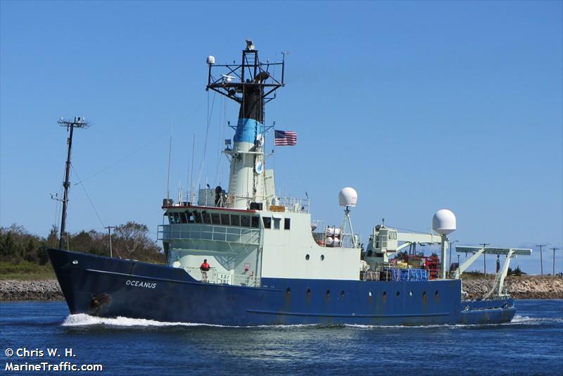 oceanus (Research Vessel) - IMO 7603617, MMSI 367977000, Call Sign WXAQ under the flag of United States (USA)