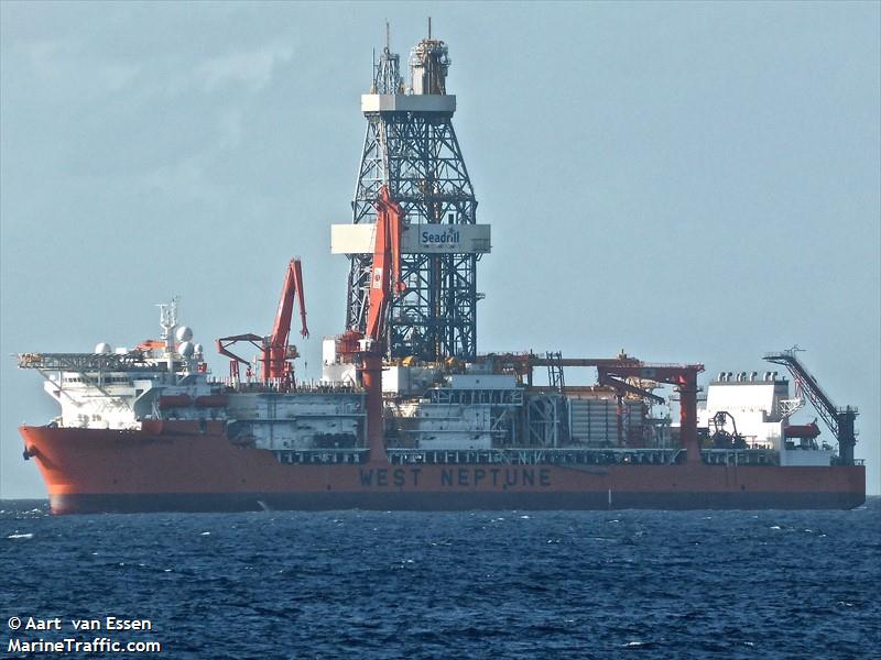 west neptune (Drilling Ship) - IMO 9655028, MMSI 371765000, Call Sign 3FQU8 under the flag of Panama