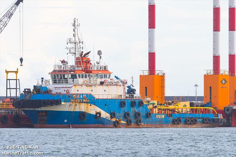 orient no.8 (Offshore Tug/Supply Ship) - IMO 9457074, MMSI 416006267, Call Sign BR4340 under the flag of Taiwan