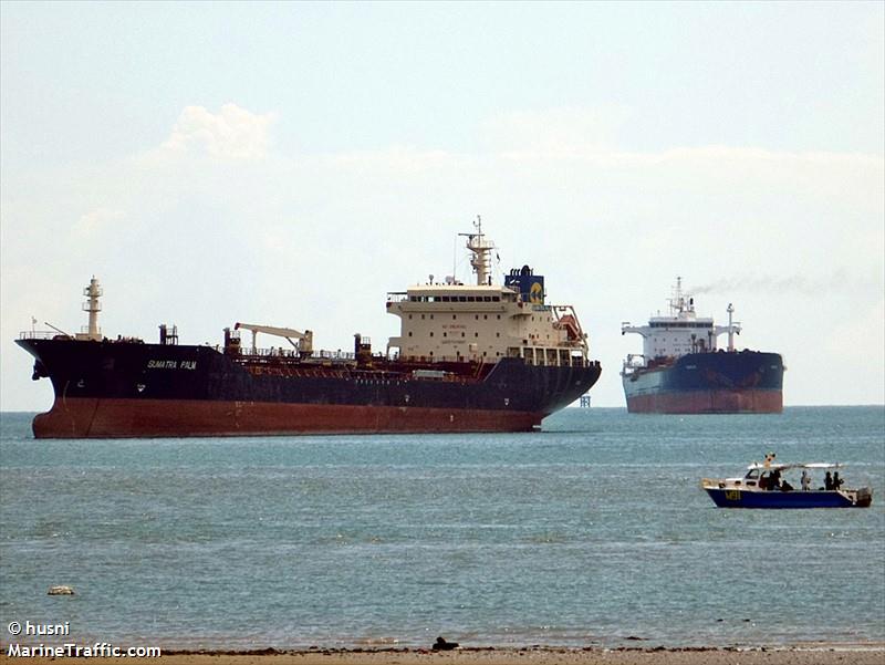 mt sumatra palm (Chemical/Oil Products Tanker) - IMO 9408047, MMSI 525020109, Call Sign PORK under the flag of Indonesia