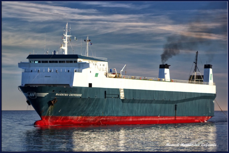 maestro universe (Ro-Ro Cargo Ship) - IMO 8400036, MMSI 538001858, Call Sign V7ET3 under the flag of Marshall Islands