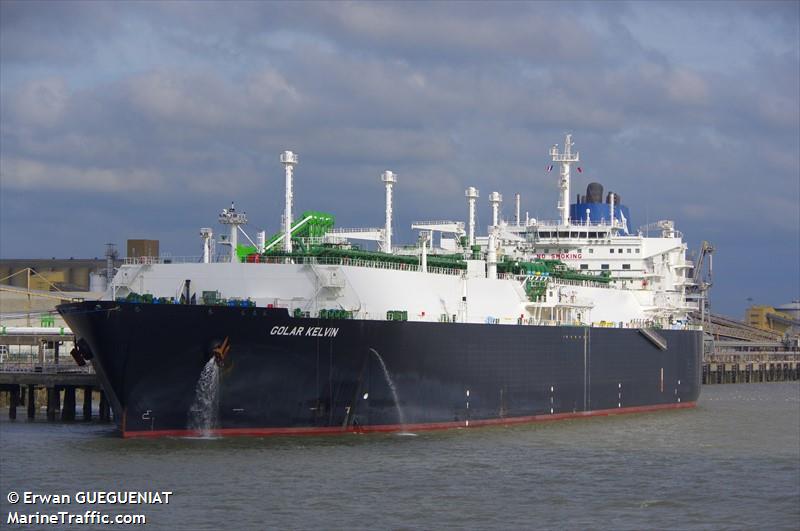 golar kelvin (LNG Tanker) - IMO 9654701, MMSI 538005374, Call Sign V7DE2 under the flag of Marshall Islands
