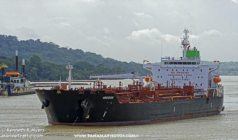 obsidian (Chemical/Oil Products Tanker) - IMO 9746231, MMSI 538006181, Call Sign V7K02 under the flag of Marshall Islands