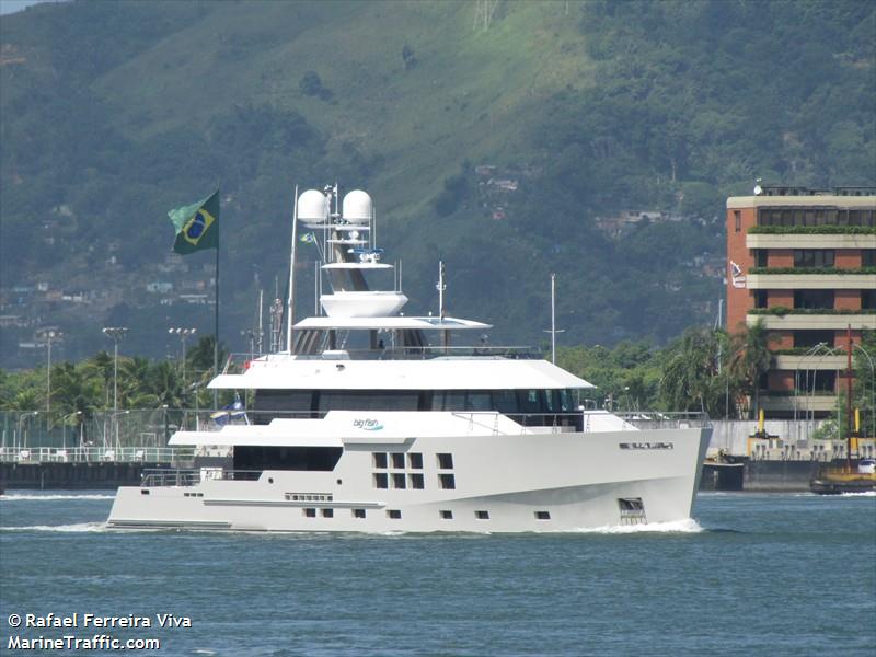 big fish (Yacht) - IMO 9590656, MMSI 538080068, Call Sign V7UH7 under the flag of Marshall Islands