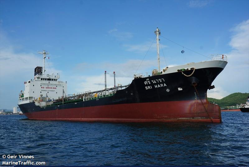sri nara (Oil Products Tanker) - IMO 9062271, MMSI 567001580, Call Sign HSB4844 under the flag of Thailand