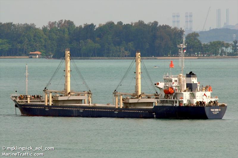 thai binh 01 (Bulk Carrier) - IMO 9568627, MMSI 574000550, Call Sign XVLV under the flag of Vietnam