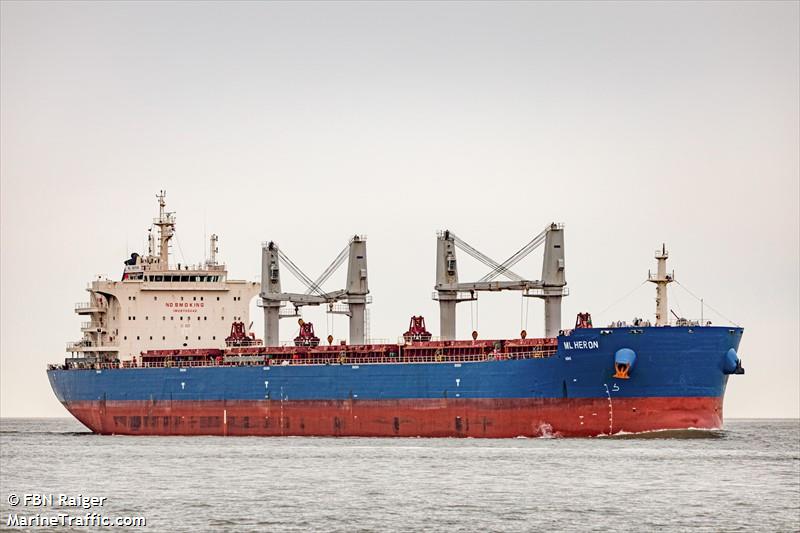 ml heron (Bulk Carrier) - IMO 9700043, MMSI 636019542, Call Sign D5UZ2 under the flag of Liberia