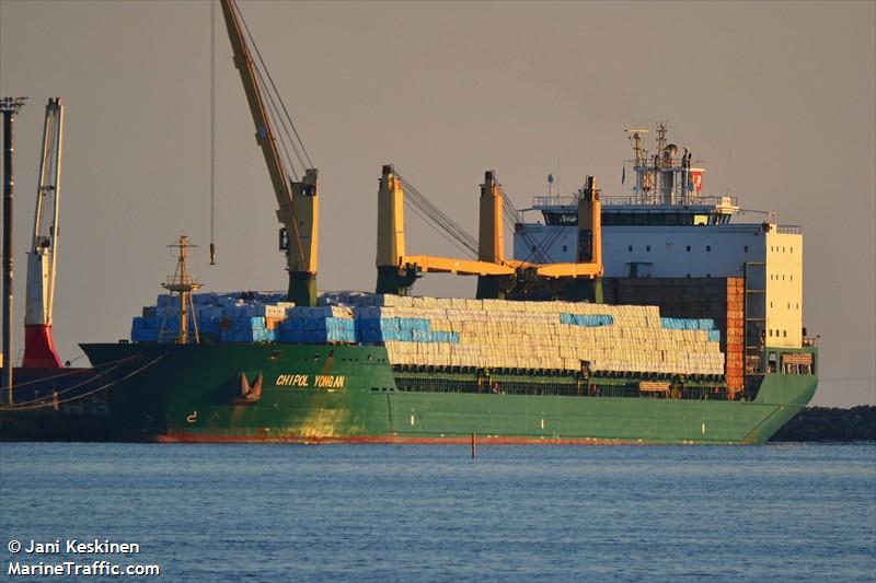 chipol yongan (General Cargo Ship) - IMO 9509683, MMSI 636020207, Call Sign A8VZ5 under the flag of Liberia