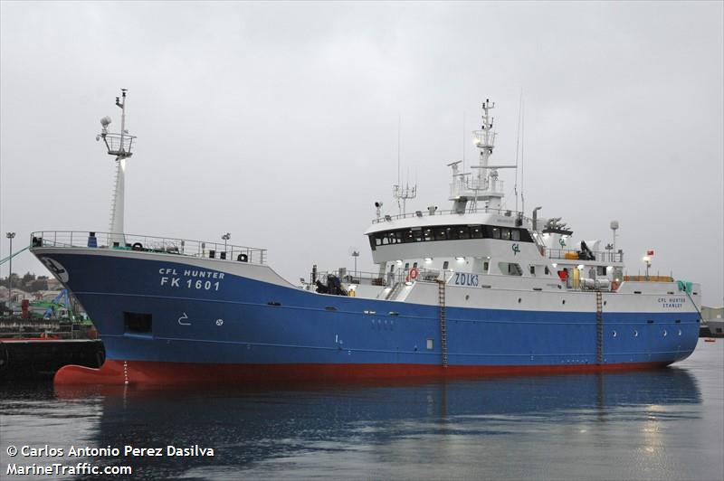cfl hunter (Fishing Vessel) - IMO 9791250, MMSI 740399000, Call Sign ZDLK3 under the flag of Falkland Islands