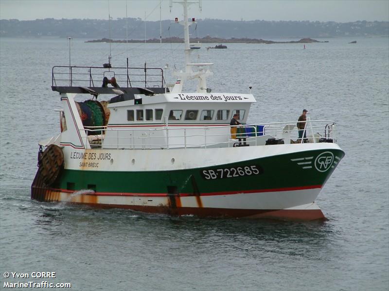 fv ecume des jours (Fishing vessel) - IMO , MMSI 227469000, Call Sign FQIA under the flag of France