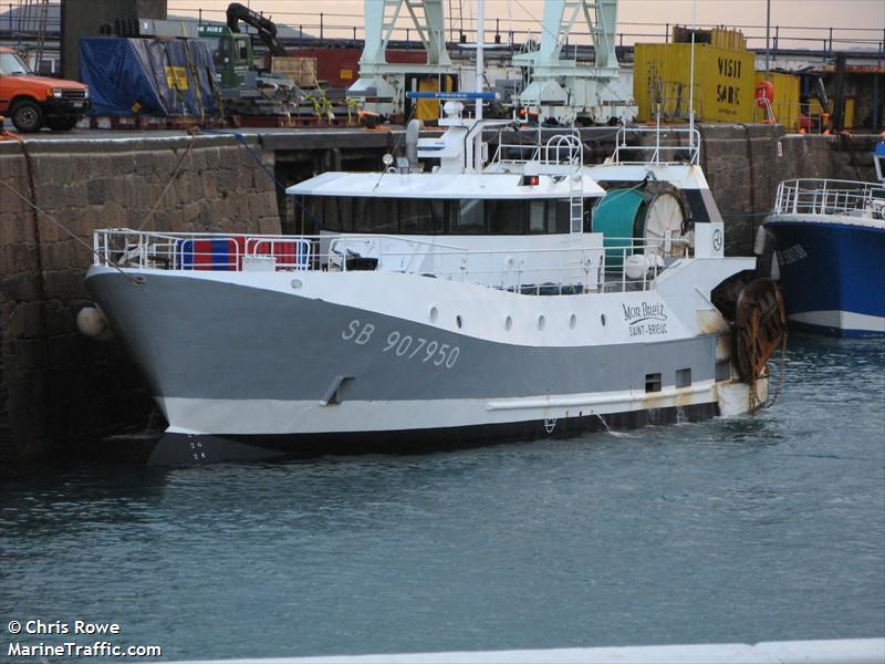 fv mor breiz (Fishing vessel) - IMO , MMSI 228264600, Call Sign FMLZ under the flag of France