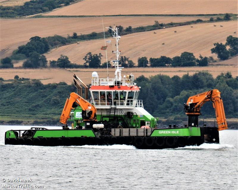 green isle (Utility Vessel) - IMO 9707962, MMSI 235108183, Call Sign 2IAV3 under the flag of United Kingdom (UK)