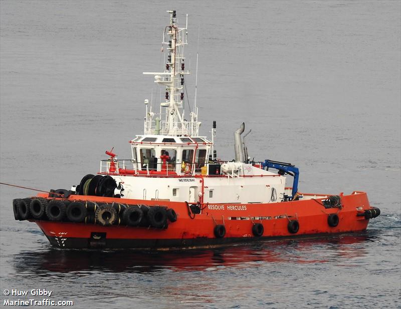 resolve hercules (Tug) - IMO 9563641, MMSI 236721000, Call Sign ZDQZ8 under the flag of Gibraltar
