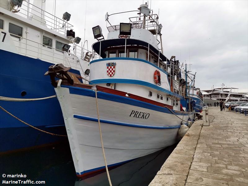 preko (Fishing vessel) - IMO , MMSI 238987910, Call Sign 9A9524 under the flag of Croatia