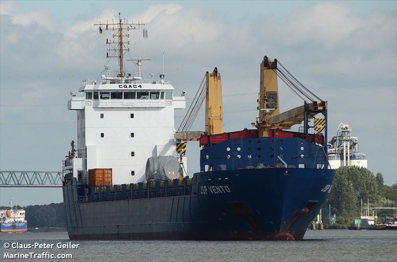 jsp vento (General Cargo Ship) - IMO 9570656, MMSI 255806134, Call Sign CQAC4 under the flag of Madeira