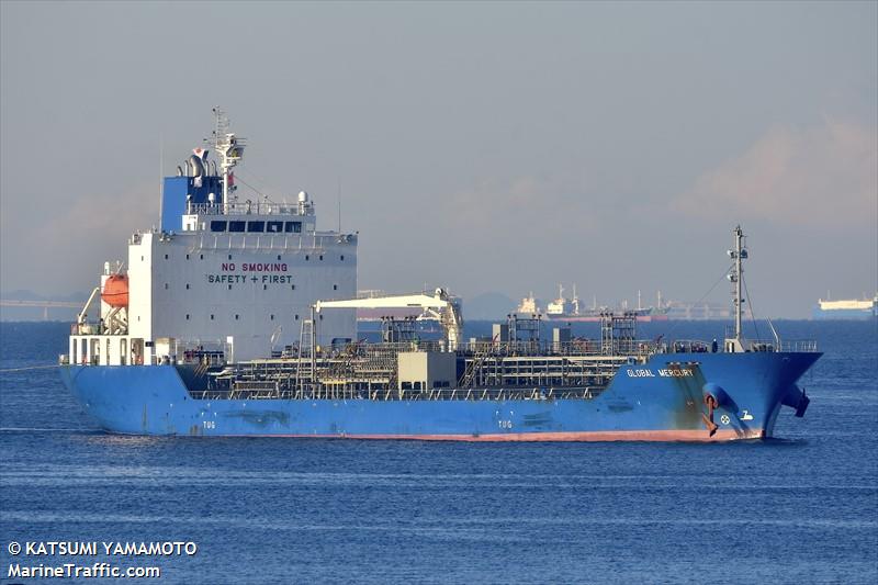 global mercury (Chemical/Oil Products Tanker) - IMO 9890757, MMSI 370447000, Call Sign 3ECW6 under the flag of Panama