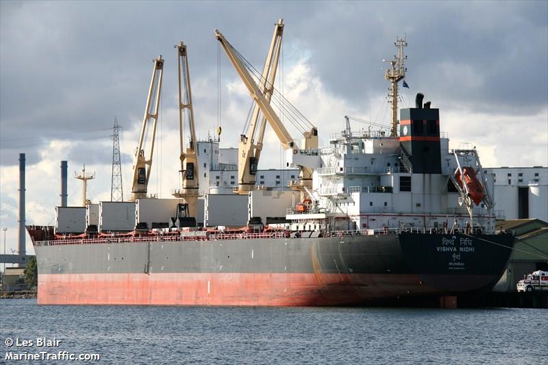 vishva nidhi (Bulk Carrier) - IMO 9464742, MMSI 419000176, Call Sign AVHQ under the flag of India