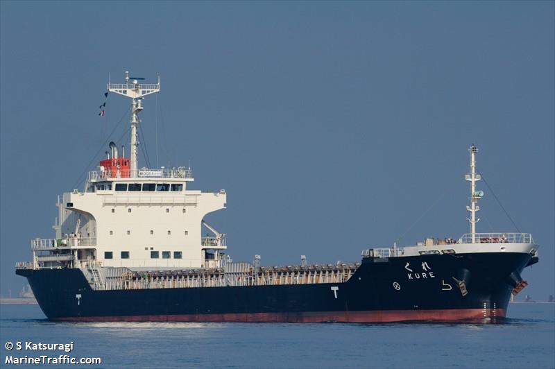 kure (General Cargo Ship) - IMO 9680578, MMSI 431004777, Call Sign JD3550 under the flag of Japan