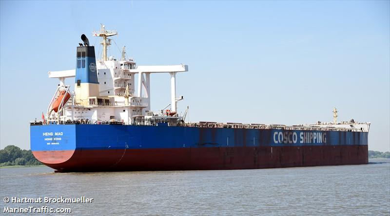 heng mao (Bulk Carrier) - IMO 9516492, MMSI 477351200, Call Sign VRIC9 under the flag of Hong Kong