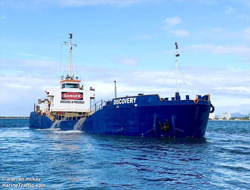 discovery (Dredging or UW ops) - IMO , MMSI 503775000, Call Sign ON86061 under the flag of Australia