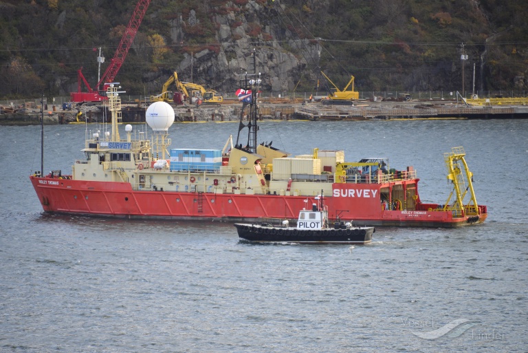 ridley thomas (Research Vessel) - IMO 8112744, MMSI 538002534, Call Sign V7JK2 under the flag of Marshall Islands