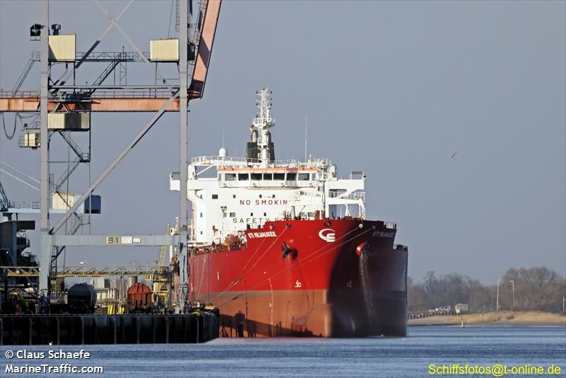 sti milwaukee (Chemical/Oil Products Tanker) - IMO 9686974, MMSI 538005532, Call Sign V7ET6 under the flag of Marshall Islands