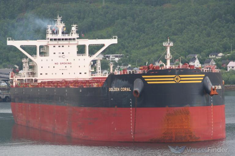 golden coral (Bulk Carrier) - IMO 9842712, MMSI 538008557, Call Sign V7A2155 under the flag of Marshall Islands