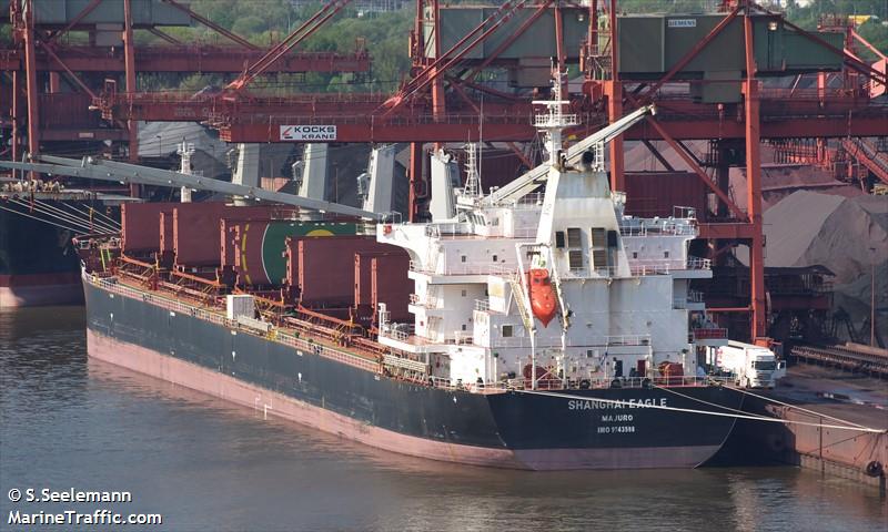 shanghai eagle (Bulk Carrier) - IMO 9743588, MMSI 538008701, Call Sign V7A2672 under the flag of Marshall Islands