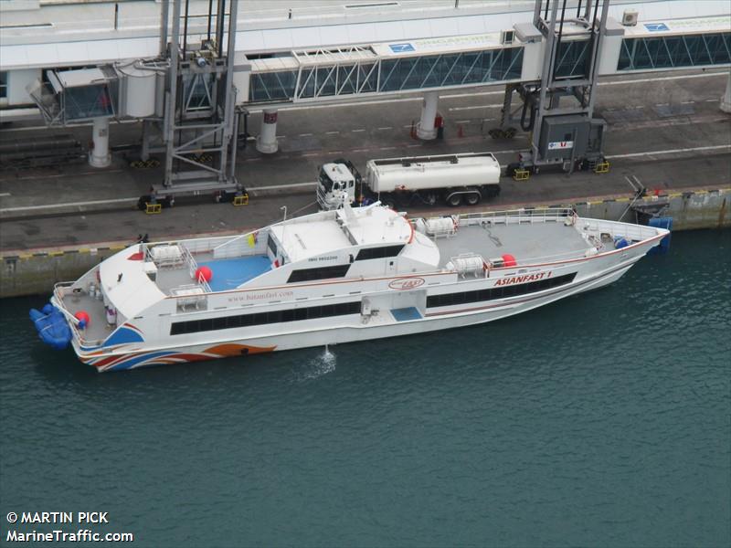 asianfast 1 (Passenger Ship) - IMO 9852200, MMSI 563057500, Call Sign 9V8583 under the flag of Singapore