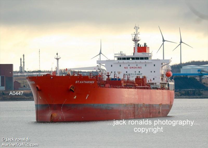 st.katharinen (Chemical/Oil Products Tanker) - IMO 9689158, MMSI 563648000, Call Sign 9V7493 under the flag of Singapore