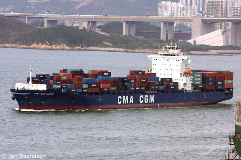 cma cgm lapis (Container Ship) - IMO 9386495, MMSI 636014199, Call Sign A8SD5 under the flag of Liberia