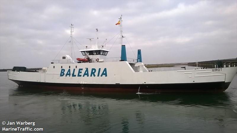 virot (Passenger/Ro-Ro Cargo Ship) - IMO 7315337, MMSI 224810000, Call Sign EAGV under the flag of Spain