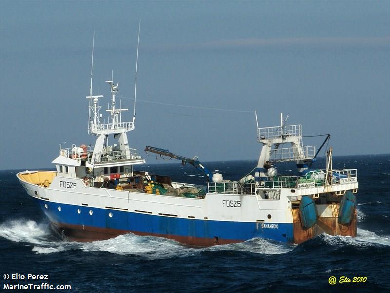 sanamedio (Fishing Vessel) - IMO 9107992, MMSI 235059379, Call Sign 2AGI5 under the flag of United Kingdom (UK)