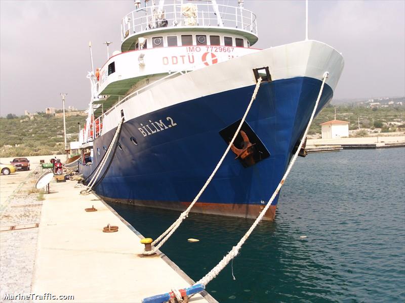 bilim 2 (Research Vessel) - IMO 7729667, MMSI 271008504, Call Sign TCBU3 under the flag of Turkey