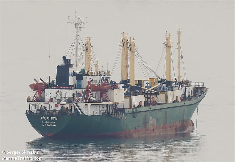 ice stream (Refrigerated Cargo Ship) - IMO 8609814, MMSI 273348810, Call Sign UBTE5 under the flag of Russia