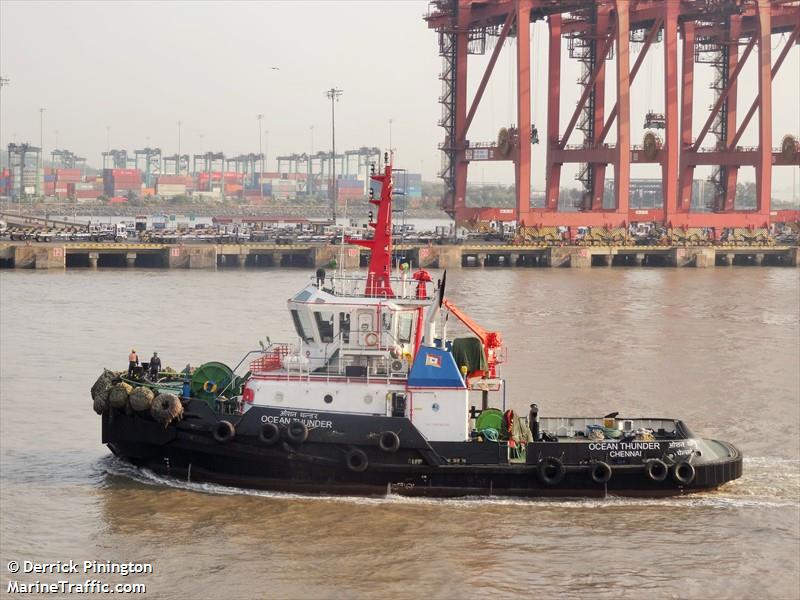 ocean thunder (Tug) - IMO 9517769, MMSI 419000520, Call Sign AVSI under the flag of India