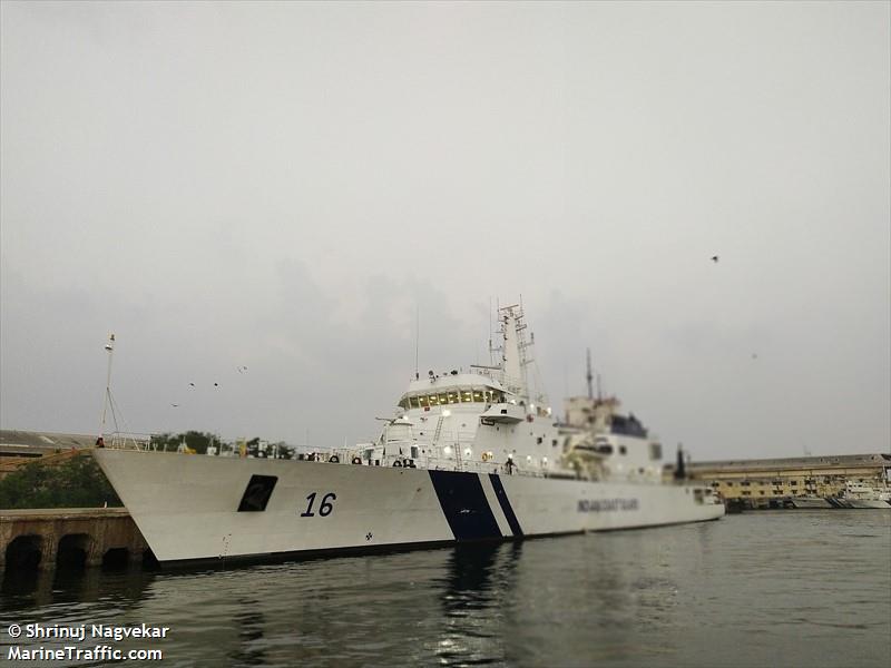 icg 16 (Law enforcment) - IMO , MMSI 419001030, Call Sign AWLS under the flag of India