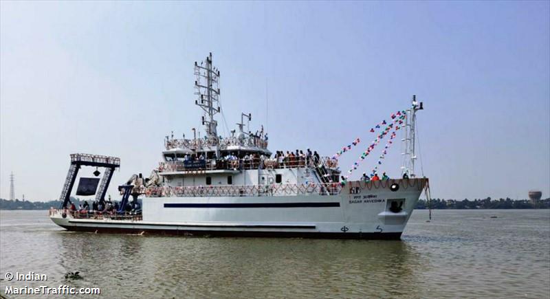 sagaranveshika (Research Vessel) - IMO 9867217, MMSI 419001422, Call Sign VTAR under the flag of India