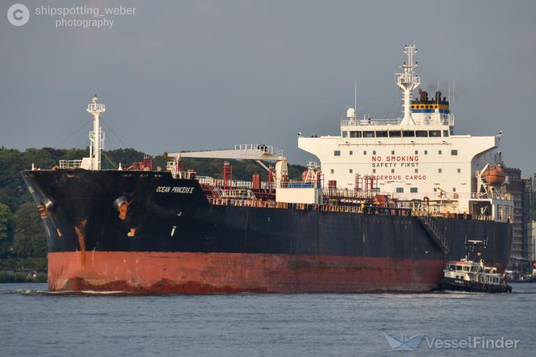 ocean princess i (Chemical/Oil Products Tanker) - IMO 9391517, MMSI 538003578, Call Sign V7RT9 under the flag of Marshall Islands