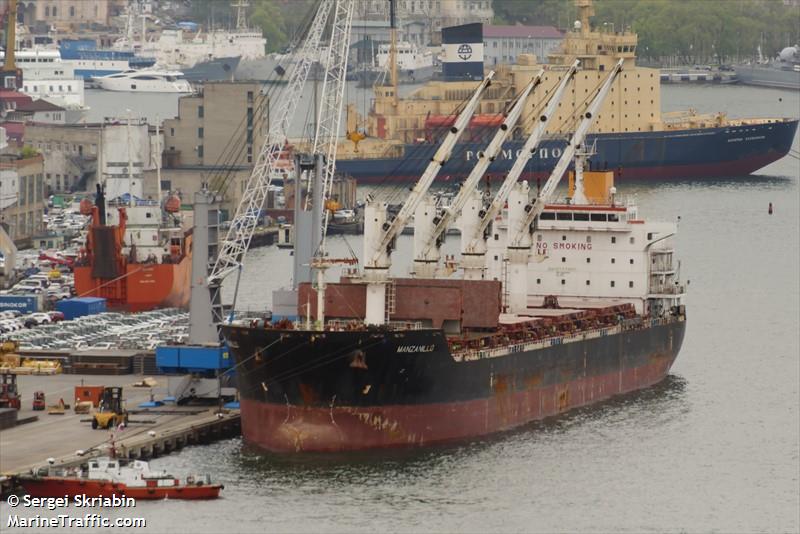 manzanillo (Bulk Carrier) - IMO 9450818, MMSI 538003689, Call Sign V7SN8 under the flag of Marshall Islands