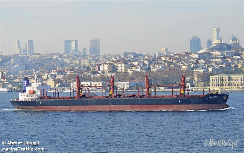 tia marta (Bulk Carrier) - IMO 9701243, MMSI 538006538, Call Sign V7OE2 under the flag of Marshall Islands