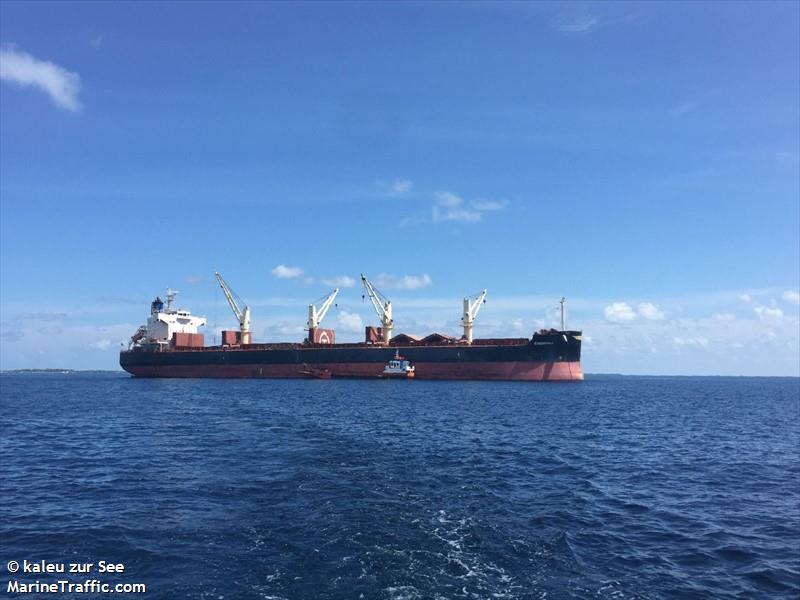 engiadina (Bulk Carrier) - IMO 9423592, MMSI 538007861, Call Sign V7RC6 under the flag of Marshall Islands