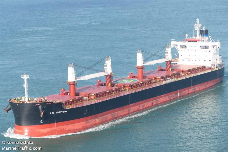 asl symphony (Bulk Carrier) - IMO 9758363, MMSI 538008751, Call Sign V7A2721 under the flag of Marshall Islands