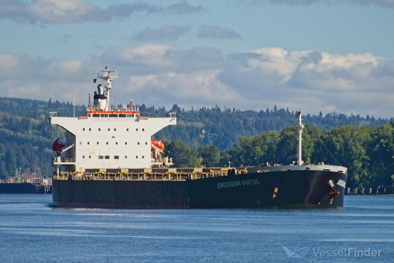 oinoussian virtue (Bulk Carrier) - IMO 9442938, MMSI 538009094, Call Sign V7A4307 under the flag of Marshall Islands