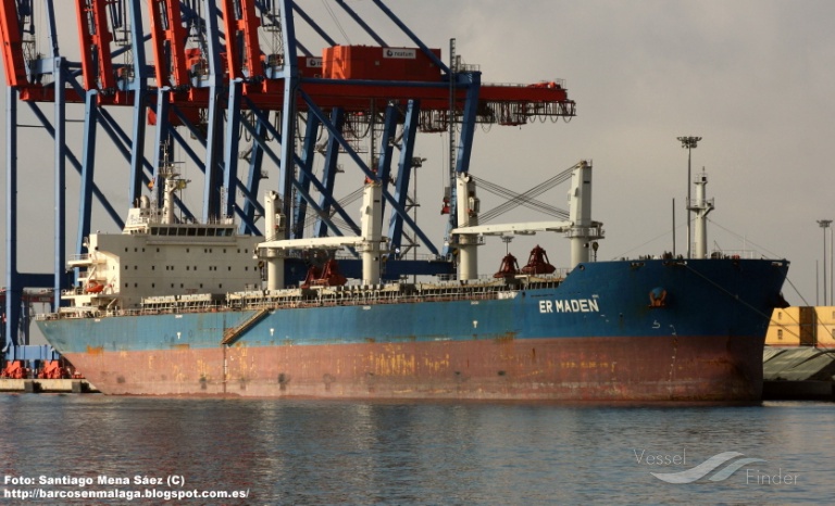 er maden (Bulk Carrier) - IMO 9611993, MMSI 538009100, Call Sign V7A4314 under the flag of Marshall Islands